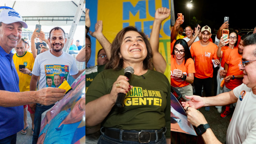 Candidatos ao Governo do Amazonas abrem campanha com adesivaços neste domingo em vários pontos de Manaus